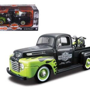 1948 Ford F-1 Pickup Truck “Harley Davidson” with 1948 Harley Davidson FL Panhead Motorcycle...
