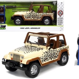 1992 Jeep Wrangler Tan and Brown with Graphics and Extra Wheels “Just Trucks” Series 1/24...