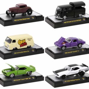 “Auto-Thentics” 6 piece Set Release 78 IN DISPLAY CASES Limited Edition 1/64 Diecast Model...