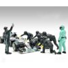 Formula One F1 Pit Crew 7 Figure Set Team Black Release III for 1/43 Scale Models by American Diorama