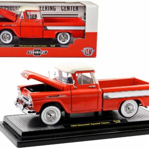 1958 Chevrolet Apache Cameo Pickup Truck Cardinal Red with Wimbledon White Top Limited Edition to 6550...