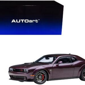 2022 Dodge Challenger R/T Scat Pack Widebody Hellraisin Purple Metallic 1/18 Model Car by Autoart