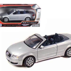 2004 Audi A4 Cabriolet Silver 1/18 Diecast Model Car by Motormax