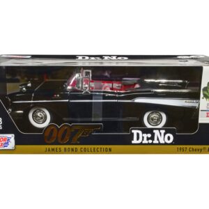 1957 Chevrolet Bel Air Convertible Black James Bond 007 “Dr. No” (1962) Movie 1/18 Diecast...