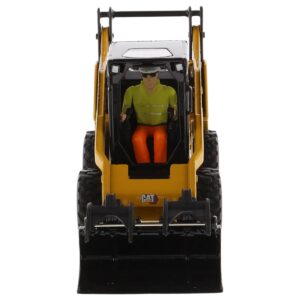 CAT Caterpillar 272D3 Skid Steer Loader with Operator Yellow “High Line” Series 1/32 Diecast...