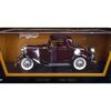 1932 Ford 3-Window Coupe Burgundy with Black Top 1/18 Diecast Model Car by Road Signature