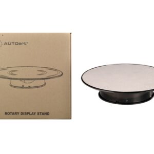 Rotary Display Turntable Stand Medium 10 Inches with Silver Top for 1/64 1/43 1/32 1/24 1/18 Scale Models...