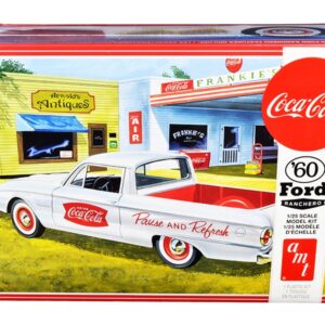 Skill 3 Model Kit 1960 Ford Ranchero with Vintage Ice Chest and Two Bottle Crates “Coca-Cola”...