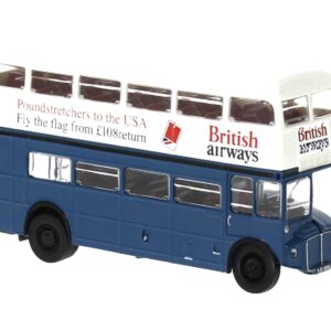 1970 AEC Routemaster Doubledecker Bus Blue and White “British Airways” 1/87 (HO) Scale Model...