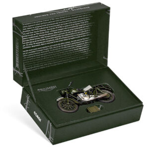 Triumph TR6 Trophy Motorcycle Dark Green (Weathered) “The Great Escape” (1963) Movie Diecast...
