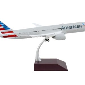 Boeing 787-9 Commercial Aircraft with Flaps Down “American Airlines” Silver “Gemini...