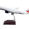 Boeing 777-200ER Commercial Aircraft with Flaps Down “British Airways” White with Striped Tail “Gemini 200” Series 1/200 Diecast Model Airplane by GeminiJets