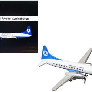 Convair CV-580 Commercial Aircraft “Federal Aviation Administration” White with Blue Tail...