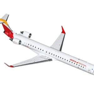 Bombardier CRJ1000 Commercial Aircraft “Iberia Regional” (EC-MVZ) White with Red Tail “Gemini...