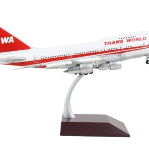 Boeing 747SP Commercial Aircraft with Flaps Down “TWA (Trans World Airlines)” White with...