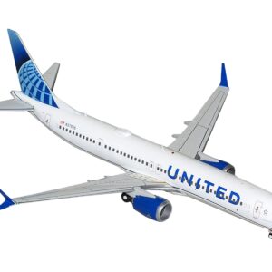 Boeing 737 MAX 9 Commercial Aircraft “United Airlines” (N37555) White with Blue Tail “Gemini...