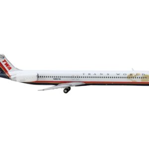 McDonnell Douglas MD-82 Commercial Aircraft “Trans World Airlines” White with Red Stripes...