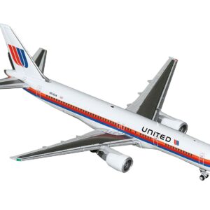 Boeing 757-200 Commercial Aircraft “United Airlines” (N536UA) White with Stripes 1/400 Diecast...