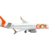 Boeing 737 MAX 8 Commercial Aircraft “Gol Linhas Aereas Inteligentes” White with Orange and Silver Tail 1/400 Diecast Model Airplane by GeminiJets