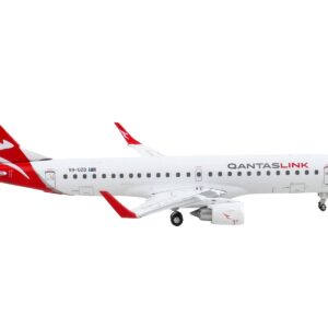 Embraer ERJ-190 Commercial Aircraft “QantasLink” White with Red Tail 1/400 Diecast Model...