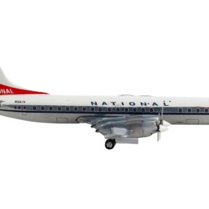 Lockheed L-188 Electra Commercial Aircraft “National Airlines” White with Red Tail 1/400...