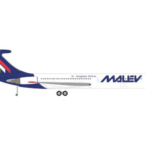 Ilyushin IL-62M Commercial Aircraft “Malev Hungarian Airlines” (HB-JBH) White with Dark Blue...