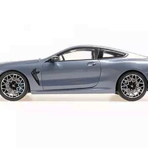 2020 BMW M8 Coupe Blue Metallic with Carbon Top 1/18 Diecast Model Car by Minichamps