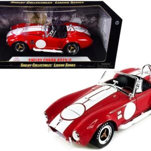1965 Shelby Cobra 427 S/C Red with White Stripes with Printed Carroll Shelby’s Signature on the...